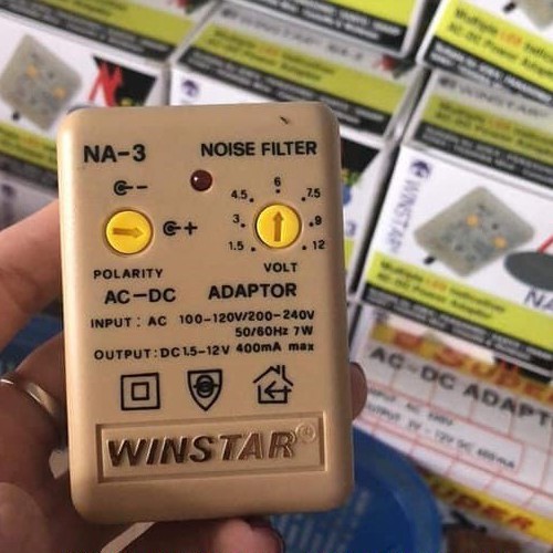 Sạc đa năng Adapter Na-3 Winstar cho phun xăm - Ổn áp chuyên dùng cho Máy Xăm Thần Thánh - Adaptor Na2- Winstar SC 3123B