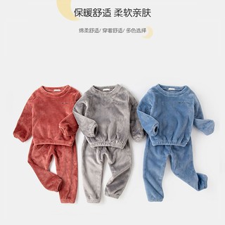 Bộ Đồ Ngủ Lông Cừu Thời Trang Mùa Đông Cho Bé Trai 3 Tuổi