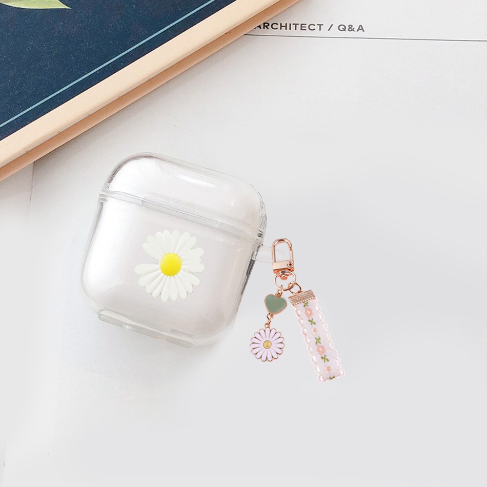 Vỏ Bảo Vệ Hộp Sạc Tai Nghe AirPods Pro 4 air pod Pro 5 / Pro 4 mini Trong Suốt Họa Tiết Hoa Xinh Xắn Ốp