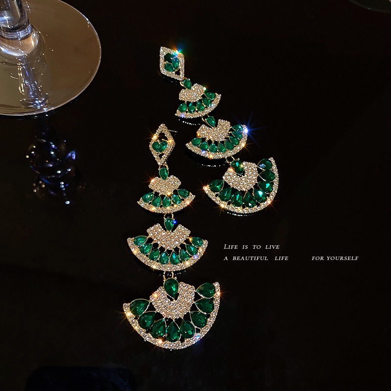 Bông tai bạc 925 dáng dài phong cách Âu Mỹ sang trọng