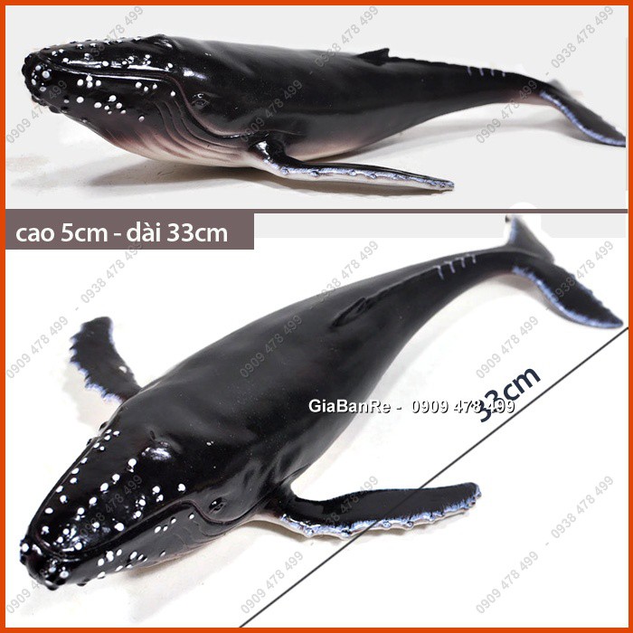 Mô Hình Cá Voi Lưng Gù Nhựa Mềm Size Lớn - 4706.2
