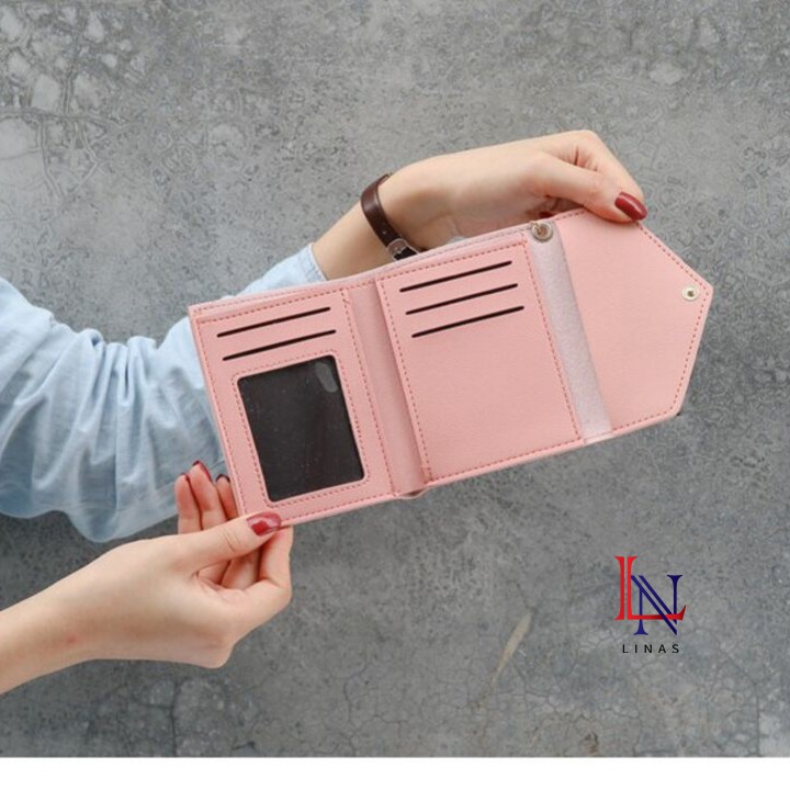 Ví nữ ngắn kèm tua rua dễ thương bỏ túi nhỏ gọn MT105 | BigBuy360 - bigbuy360.vn