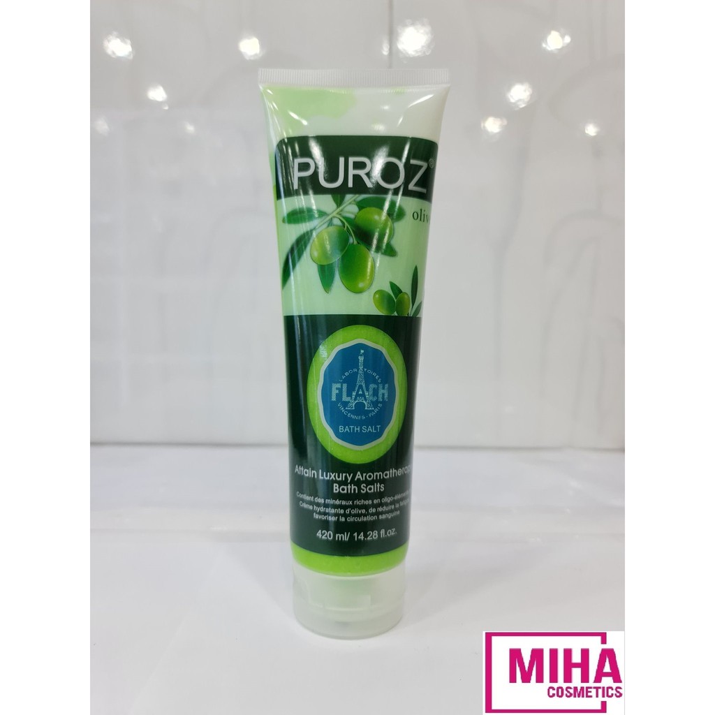 Muối Tắm Tẩy Thâm Tế Bào Chết PUROZ Olive 420ml Pháp