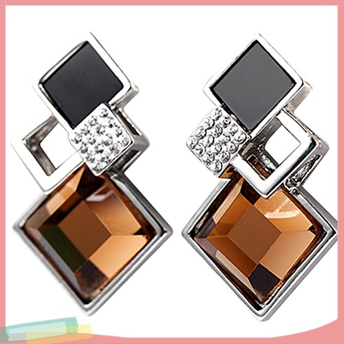 Đôi Khuyên Tai HìNh Thoi ĐíNh Kim Cương Giả ThờI Trang Cho Nữ