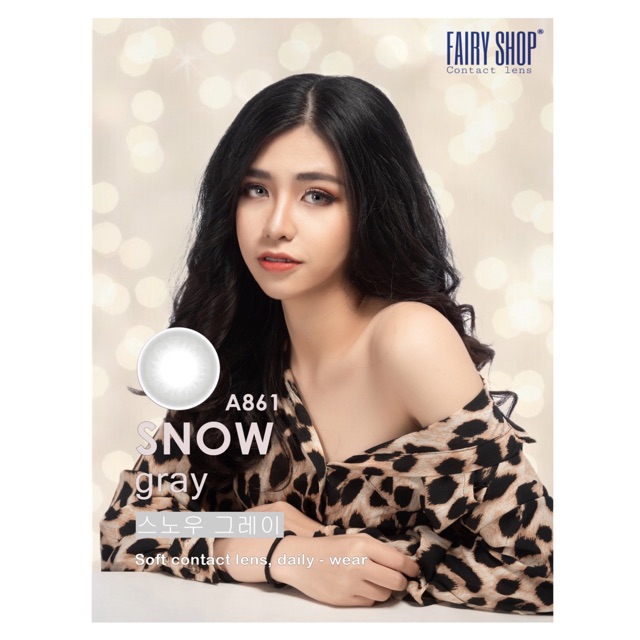 Kính Áp tròng SNOW GRAY 14.0 - Kính Áp Tròng FAIRY SHOP CONTACT LENS độ 0 đến 6