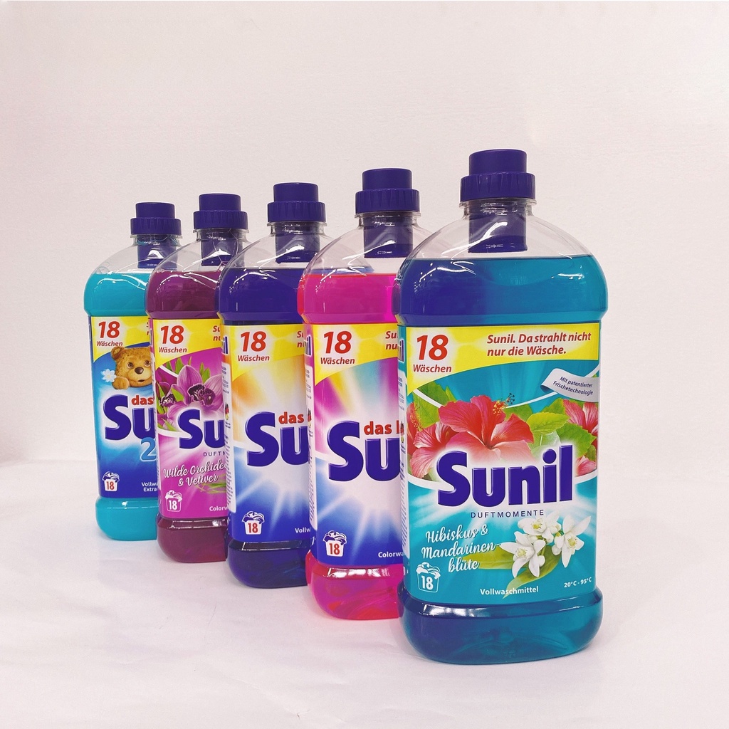 Nước giặt SUNIL hương nước hoa hàng nhập khẩu Đức không gây kích ứng da dung tích 1,314 lít