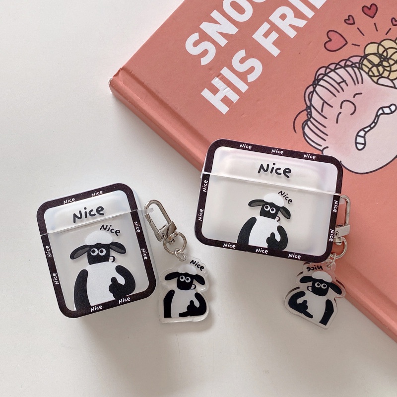 Vỏ Bảo Vệ Hộp Sạc Tai Nghe Bluetooth Airpods 1 2 3 Pro 2 PRO2 Airpods3 TWS Hình Chú Cừu Hoạt Hình Dễ Thương
