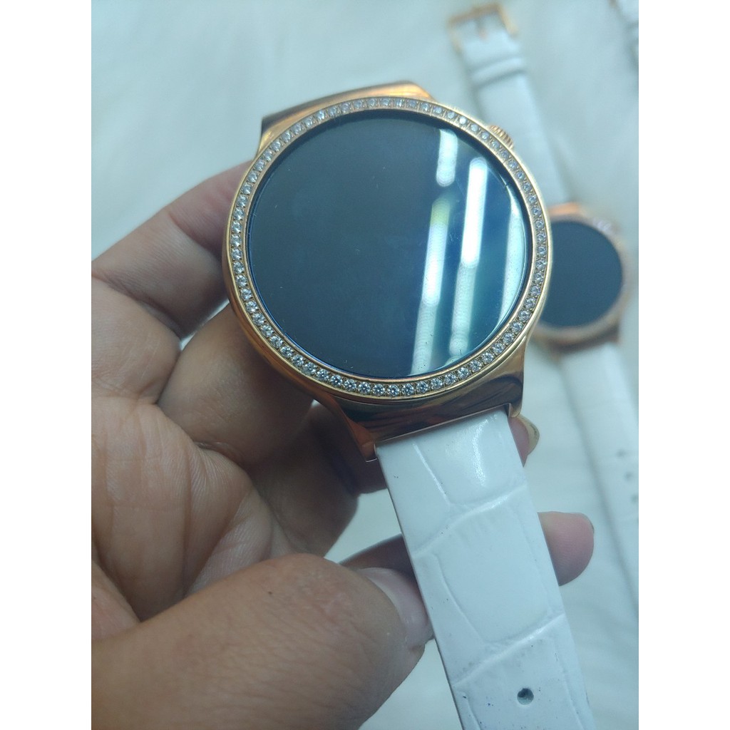 Đồng Hồ Huawei watch Swarovski Jewel Sapphire (White leather)