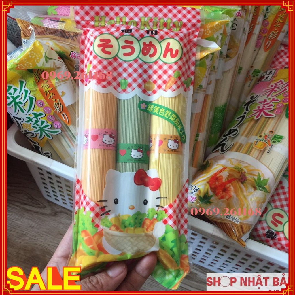 [Date 2021] Mì Somen rau củ Hello Kitty cho bé, 300g - Nhật Bản