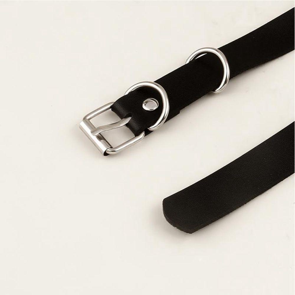 Thắt Lưng Da PU Màu Đen Phối Dây Xích Điều Chỉnh Được Thời Trang Cho Nữ