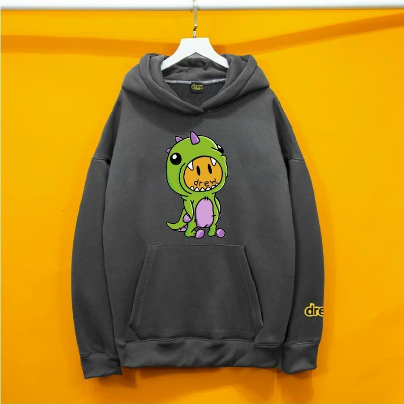 Áo hoodie khủng long drew.chất liệu nỉ bông dày, co giãn 4c.form rộng,phong cách hàn quốc