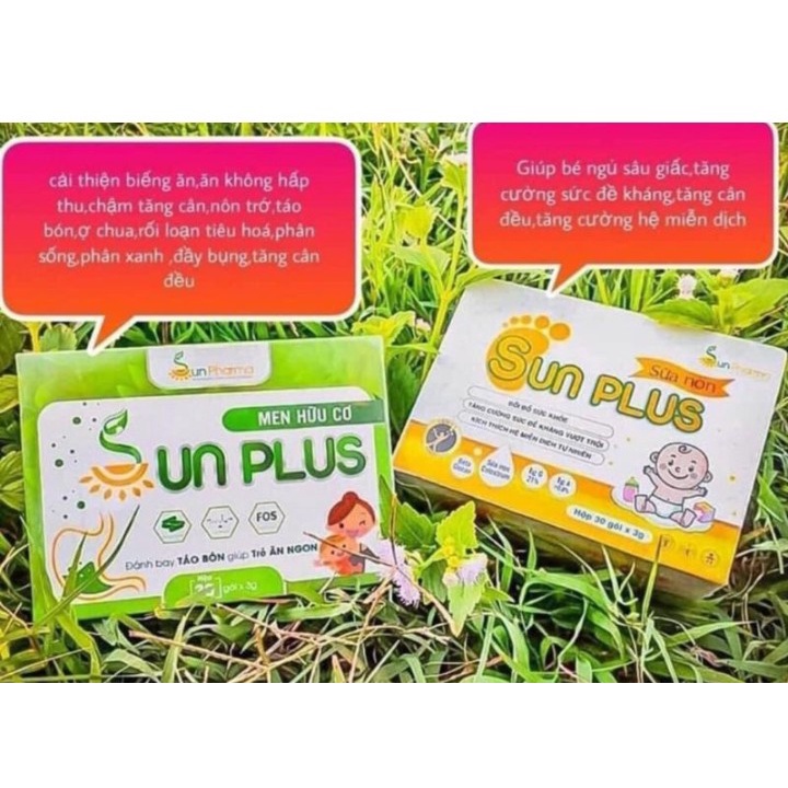 Combo men hữu cơ và sữa non Sunplus
