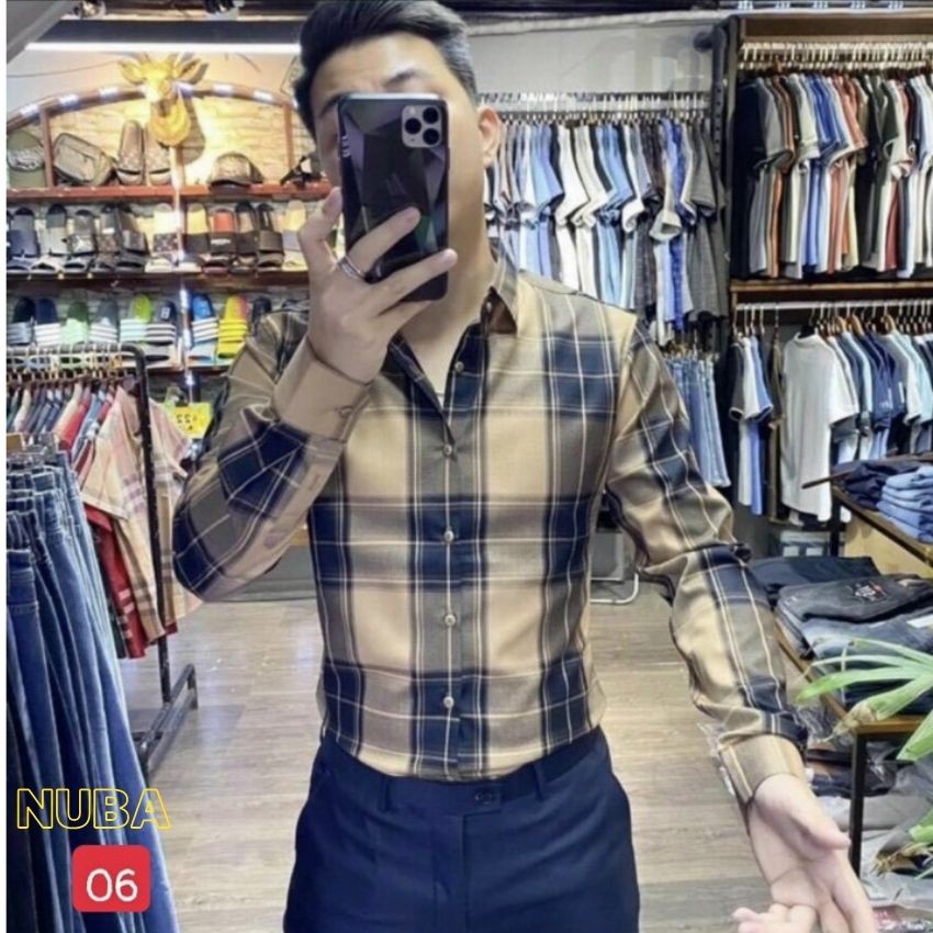 Áo sơ mi nam dài tay kẻ sọc,chất vải lụa,cá tính trẻ trung,NUCA 03 tcs | BigBuy360 - bigbuy360.vn