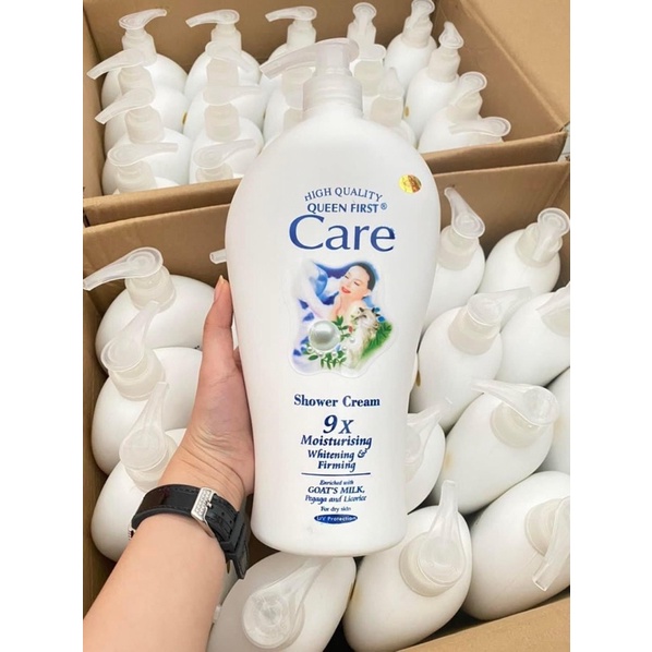 Sữa Tắm Dê White Care 9X 1200ml Sáng Mịn Hơn Thơm Lâu Hơn