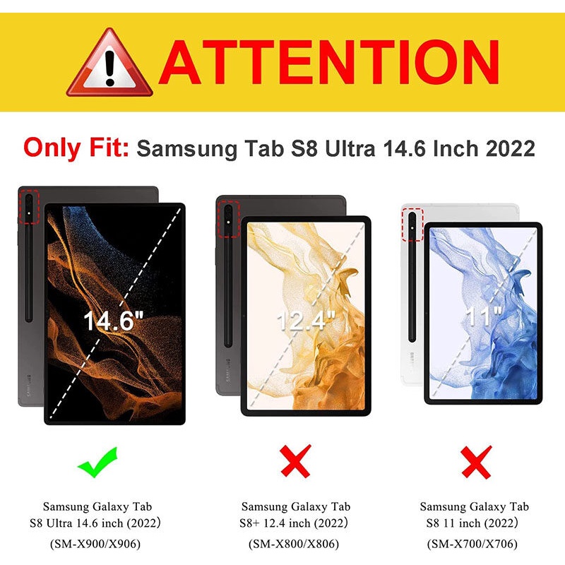 Bao Da Máy Tính Bảng Có Bàn Phím Cảm Ứng Tự Động Bật / Tắt Cho samsung galaxy tab s9 ultra 14.6 inch 2023 / tab s8 ultra 2022