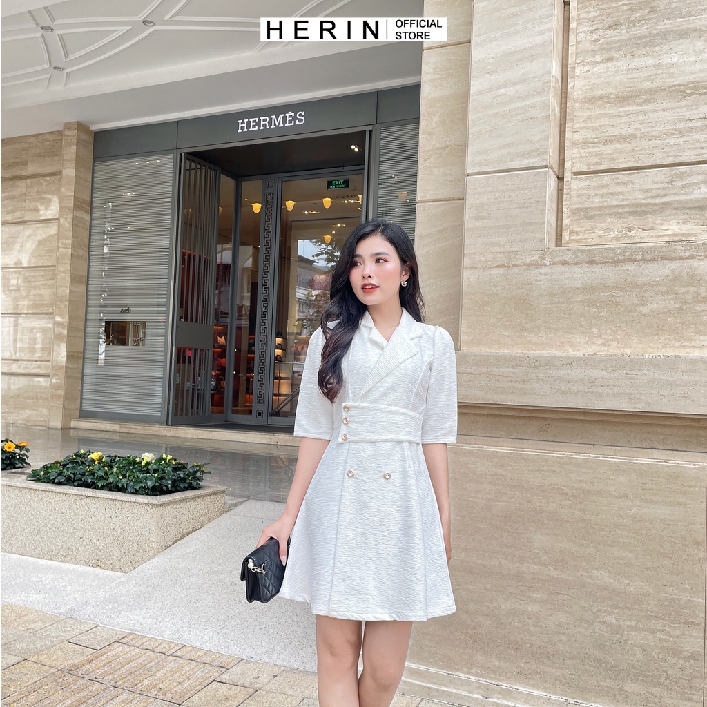 Đầm công sở vest sang trọng cực thời trang vải gấm cao cấp vải may 2 lớp cực dày dặn