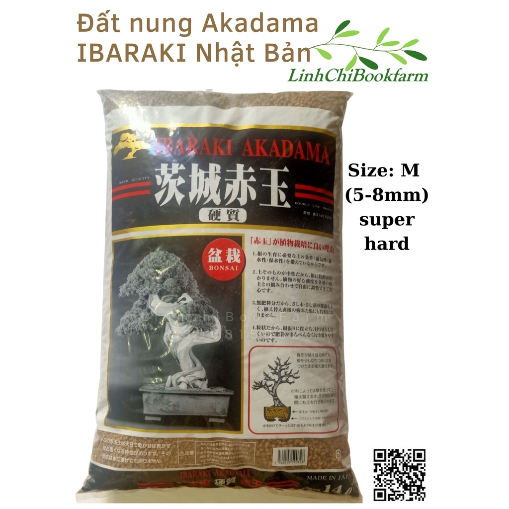 1 bao 10kg Đất nung Ibaraki Akadama Nhật Bản size 5- 8mm, giá thể sen đá, xương rồng