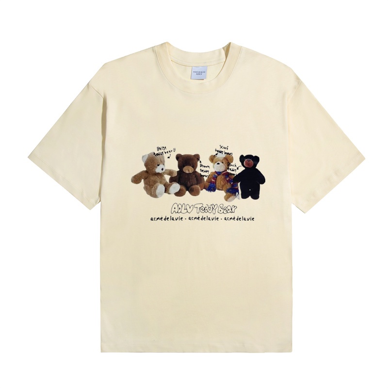 Adlv Áo Thun Cotton Tay Ngắn In Họa Tiết Thời Trang Unisex