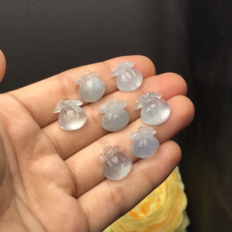 Túi tiền tài lộc đá aquamarine