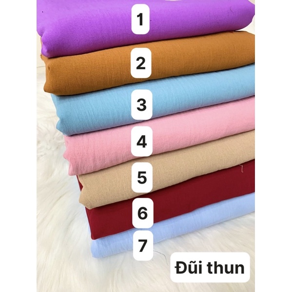 Vải đũi nhăn, đũi thun hàng cây cắt mét theo yêu cầu