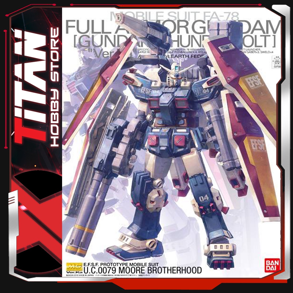 Mô hình Lắp Ráp Nhựa Gunpla  MG 1/100 Gundam FA-78 Full Armor Thunderbolt [Gundam Thunderbolt] Ver. Ka Bandai Japan