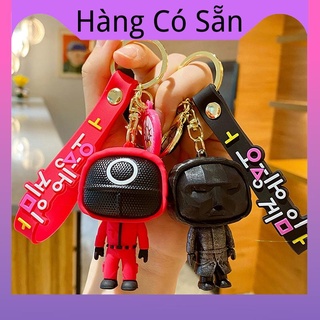 Móc khóa Cao Su Đặc nhân vật Squid Game Trò Chơi Con Mực