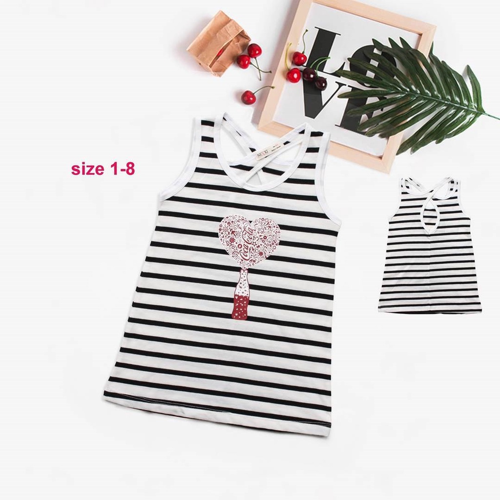 ĐẦM THUN SỌC SÁT NÁCH COCA COLA