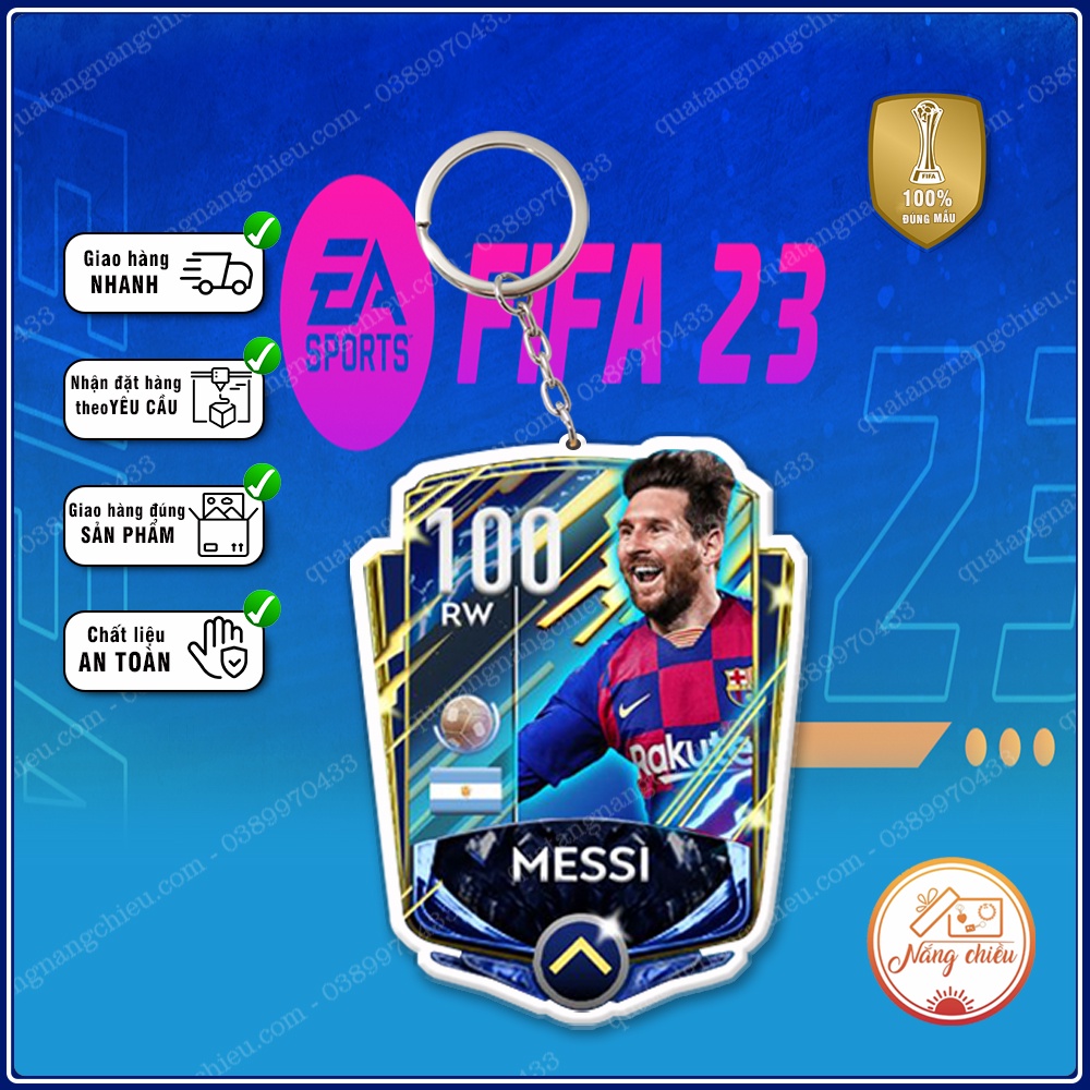 Móc khóa thẻ FFMB - Messi, C.Ronaldo, Benzema, Halladn, Kante, Modric ☘️Quà Tặng Nắng Chiều☘️