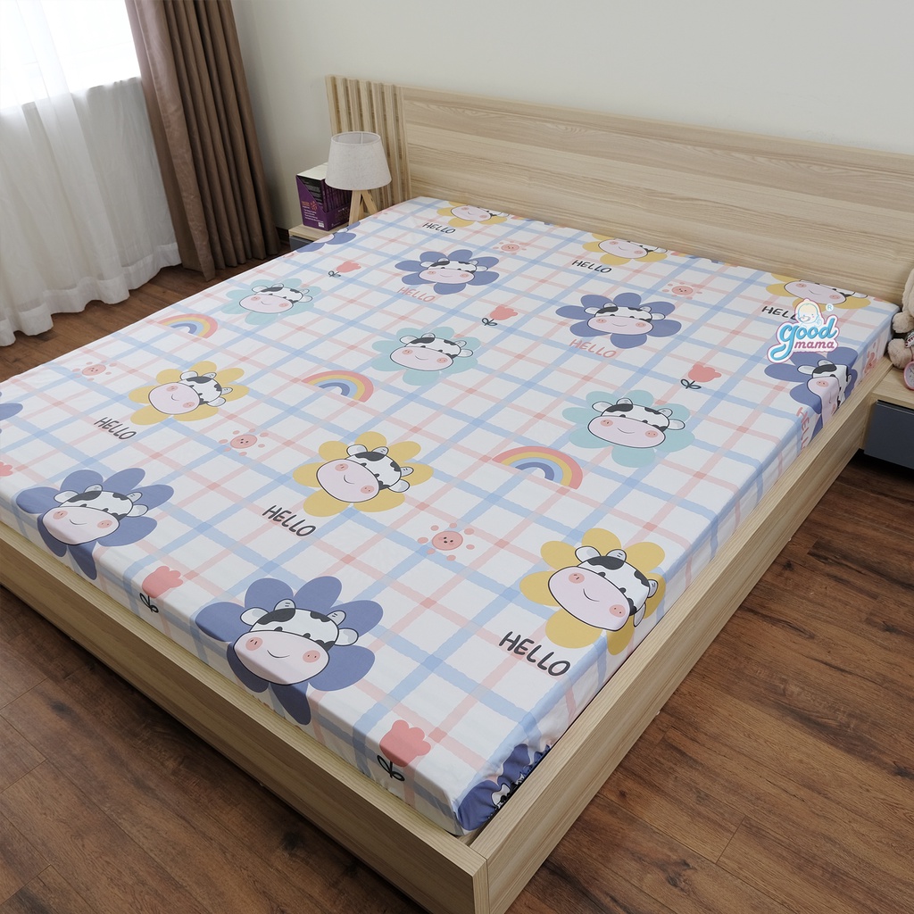 Ga chống thấm bọc nệm Goodmama 100% cotton không nóng bí, không sột soạt, dễ dàng vệ sinh | BigBuy360 - bigbuy360.vn