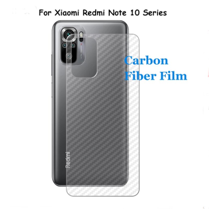 XIAOMI Phim Dán Sợi Carbon Bảo Vệ Cho Redmi Note 10s 10 5G Note 10 Pro 9 9T 8 Pro Mi 11 Ultra Lite 10T Pro
