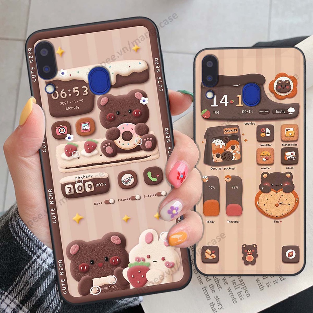 Ốp lưng Samsung M20 / M30 hình gấu, thỏ, đồng hồ cute dễ thương