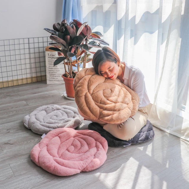 Nệm Hoa Hồng Ngồi Bệt, Để Ghế Tròn, Trang Trí, Decor Đẹp Có Kích Thước 45cm