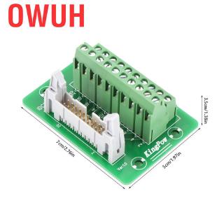 Owuhddnh Owuh IDC20P 20Pin Nam Đầu đột phá Bảng đầu cuối Khối kết nối Giao diện PLC có Giá đỡ