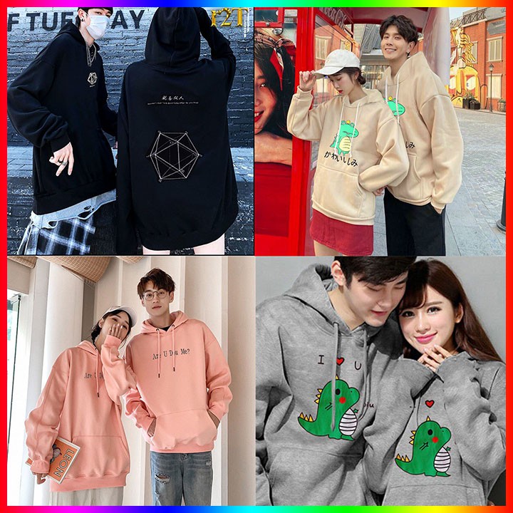 áo khoác hoodie nỉ họa tiết chữ,hình khủng long,lúc giác nhiều màu form rộng - áo hoodi năng động dành cho nam và nữ 202