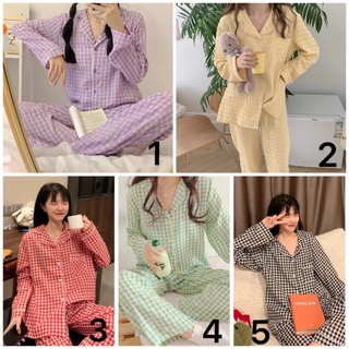Bộ đồ ngủ, đồ mặc ở nhà pijama kẻ caro