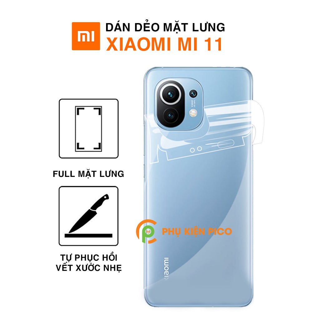 Dán lưng Mi 11 full viền trong suốt PPF tự phục hồi vết xước - Dán dẻo Xiaomi Mi 11