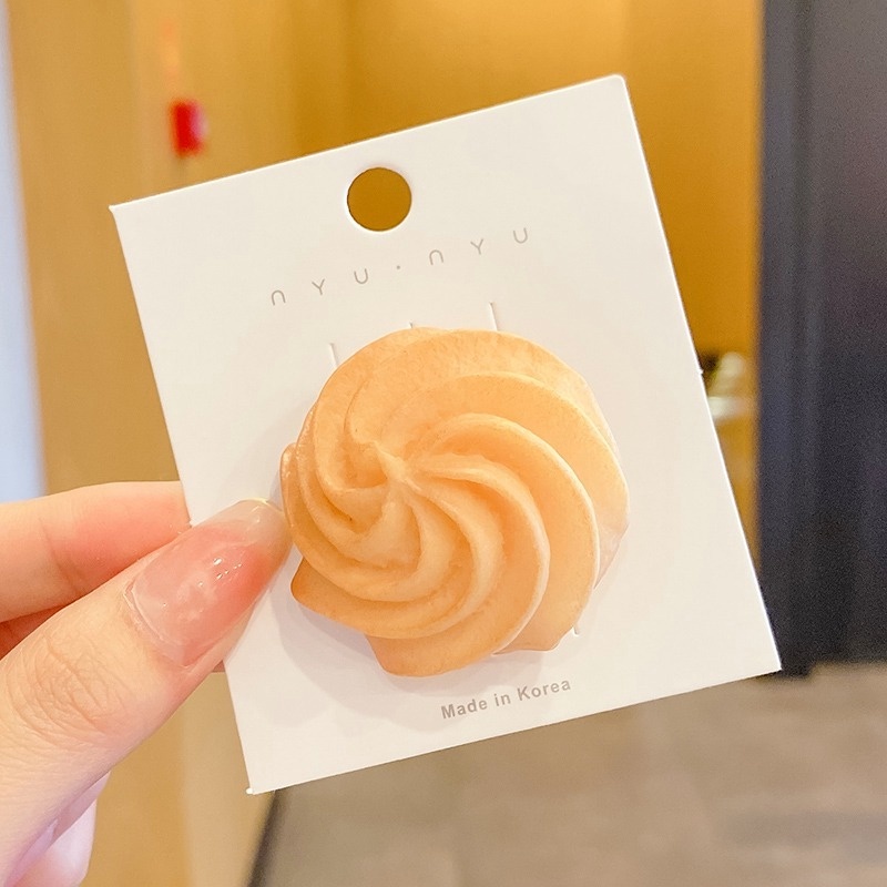 Kẹp Tóc Hình Bánh Quy Thiết Kế Dễ Thương Cho Bé Gái