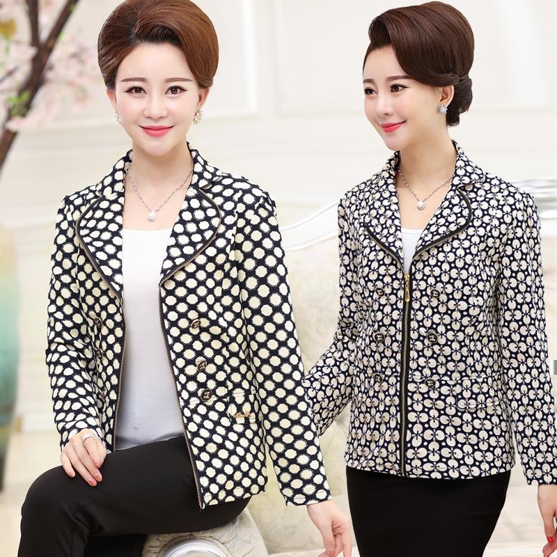Áo Khoác Tay Dài Thời Trang Xuân Thu Mới Dành Cho Phụ Nữ Trung Niên 40-50 Tuổi