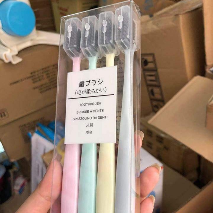 SET 4 BÀN TRẢI ĐÁNH RĂNG MUJI