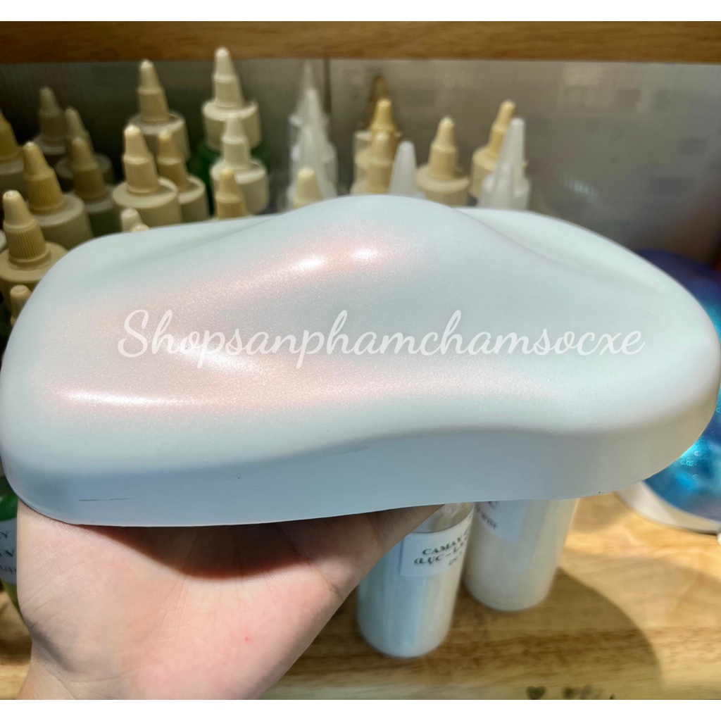 Trắng ngọc ánh đỏ - Sơn 2k mờ cho xe máy, ô tô đóng lon 250g, 0.5kg và 1kg