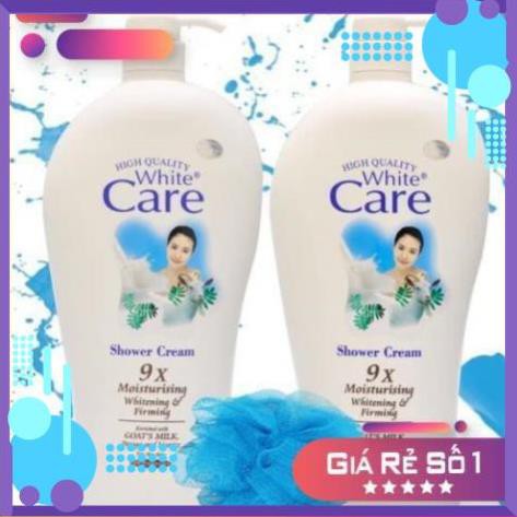 [XẢ HÀNG] [XẢ HÀNG] Sữa Tắm Trắng Dê White Care 9X-1200ml Cao Cấp