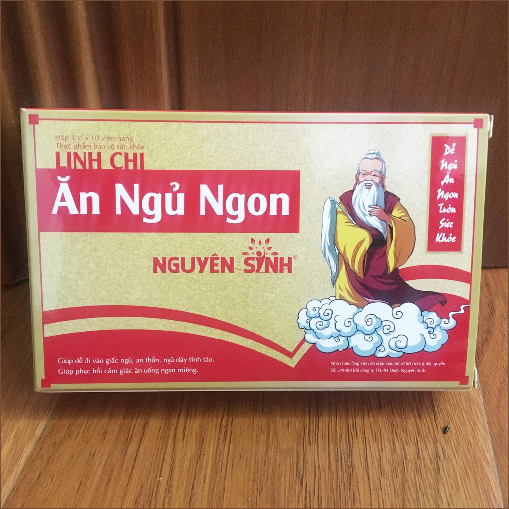 Viên uống ăn ngon, ngủ ngon hơn Linh chi ăn ngủ ngon nguyên sinh hộp 30 viên