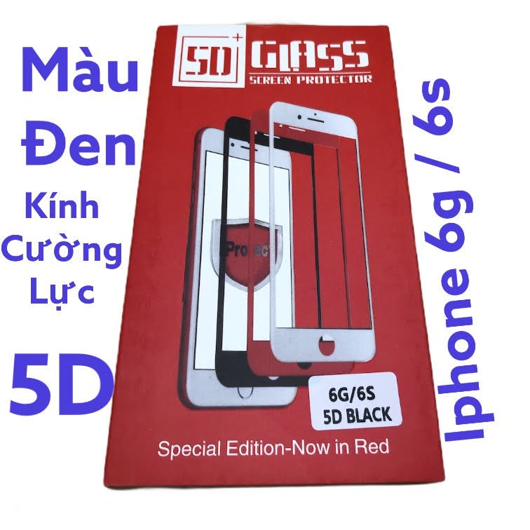 kính cường lực iphone 6g / 6s màu đen