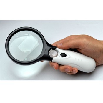 Kính lúp cầm tay có Led Magnifier siêu sáng size to, Zoom loại tốt nhất x10,x20 lần.