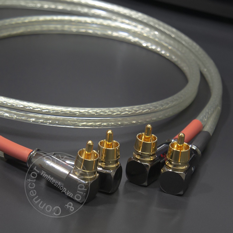Dây AV 2 đầu vuông góc DIY 0.5 đến 5 mét - DIY 90 degree curved RCA audio cord