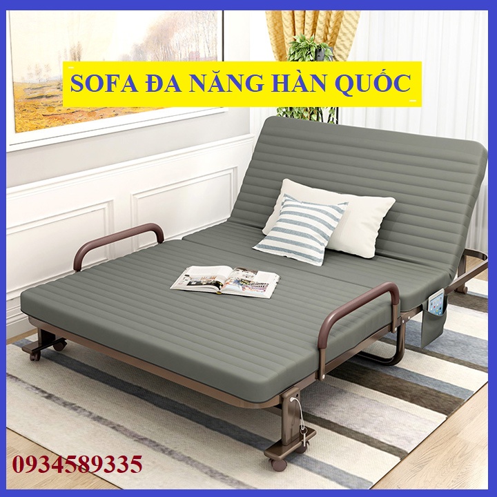 Giường Sofa, Ghế Sofa Gấp Gọn Giường Xếp Cá Nhân, Giường Gấp Kiểu Dáng Hàn Quốc KT 120cm x 192cm