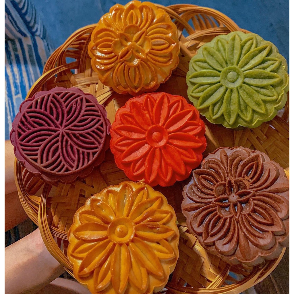 Bánh Trung Thu Cổ Truyền Minh Ý 150gr, Dẻo Nướng,Nhân Thập Cẩm, Đậu Xanh, Hạt Sen, Khoai Môn, Cốm