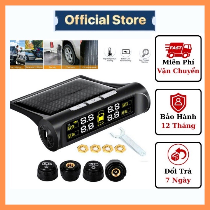 Cảm Biến Áp Suất Lốp ⚡️𝐅𝐑𝐄𝐄 𝐒𝐇𝐈𝐏⚡️ VanNgoài Tpms Màn Hình Led Màu Bản Quốc Tế- Bảo Hành 1 Đổi 1