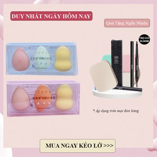 (Tặng bông mút hình thoi) MÚT TRANG ĐIỂM CAO CẤP SIÊU MỀM MỊN TẠO LỚP KEM NỀN  CỰC MƯỚT CHO TỪNG BƯỚC MAKEUP COMBO 3 CÁI
