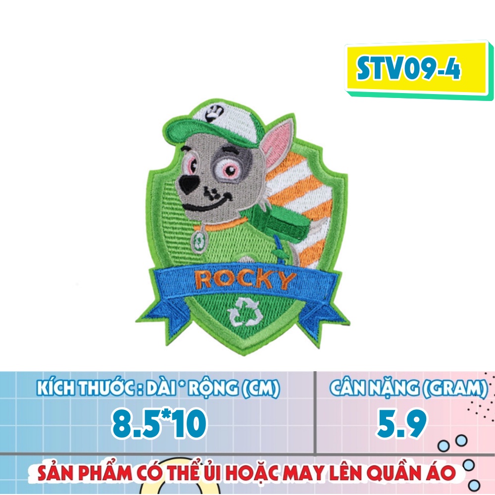 Sticker vải hoặc ủi quần áo ,Patch,Logo ủi nhiệt, hình ép nhiệt chủ ĐỘI CHÓ CỨU HỘ sáng tạo thiết kế quần áo